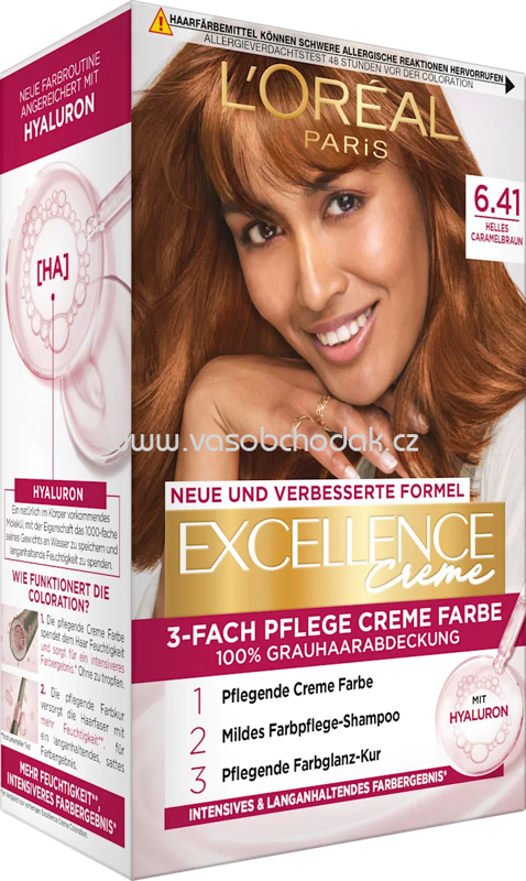 L'ORÉAL PARiS EXCELLENCE Creme Haarfarbe 6.41 helles Caramelbraun, 1 St L'ORÉAL PARiS EXCELLENCE Creme Haarfarbe 6.41 helles Caramelbraun, 1 St
