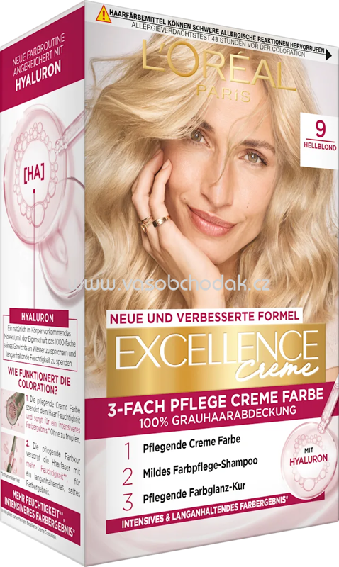 L'ORÉAL PARiS EXCELLENCE Creme Haarfarbe 9 Hellblond, 1 St L'ORÉAL PARiS EXCELLENCE Creme Haarfarbe 9 Hellblond, 1 St