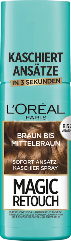 L'ORÉAL PARiS MAGIC RETOUCH Ansatzspray Braun bis Mittelbraun, 75 ml L'ORÉAL PARiS MAGIC RETOUCH Ansatzspray Braun bis Mittelbraun, 75 ml