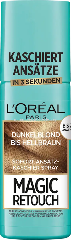L'ORÉAL PARiS MAGIC RETOUCH Ansatzspray Dunkelblond bis Hellbraun, 75 ml L'ORÉAL PARiS MAGIC RETOUCH Ansatzspray Dunkelblond bis Hellbraun, 75 ml