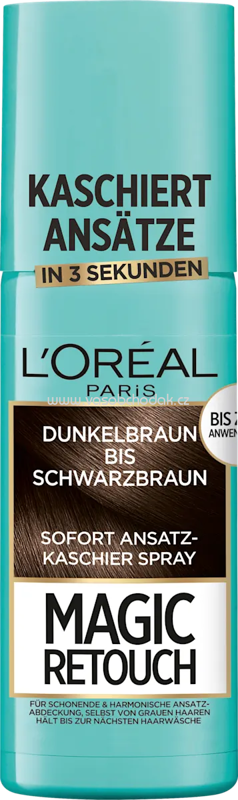 L'ORÉAL PARiS MAGIC RETOUCH Ansatzspray Dunkelbraun bis Schwarzbraun, 75 ml L'ORÉAL PARiS MAGIC RETOUCH Ansatzspray Dunkelbraun bis Schwarzbraun, 75 ml
