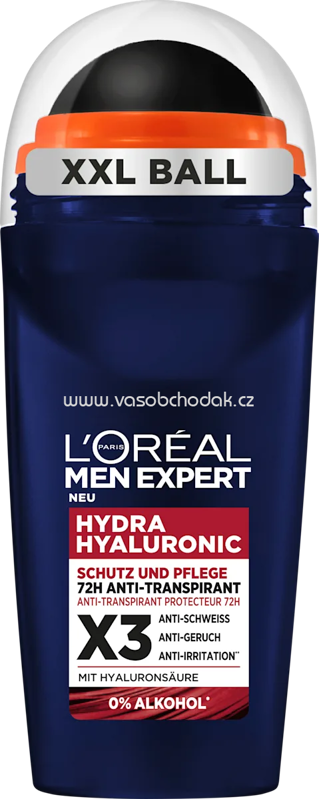 L'ORÉAL PARiS MEN EXPERT Antitranspirant Deo Roll-on Hydra Hyaluronic, 50 ml L'ORÉAL PARiS MEN EXPERT Antitranspirant Deo Roll-on Hydra Hyaluronic, 50 ml