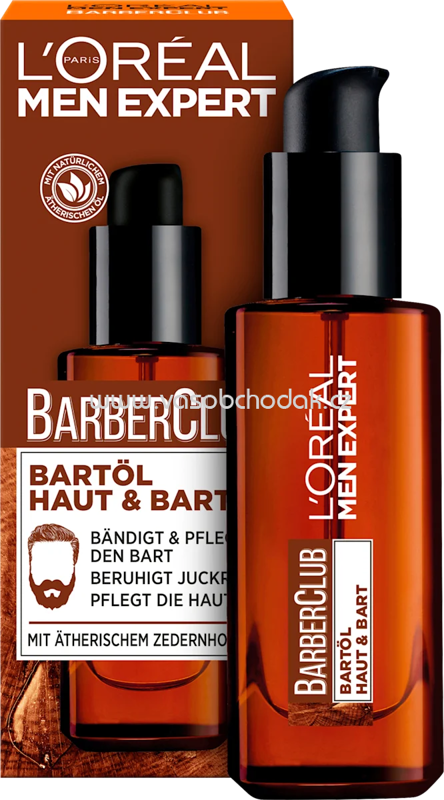 L'ORÉAL PARiS MEN EXPERT Bartöl Barber Club Bartpflege mit Zedernholzöl, 30 ml L'ORÉAL PARiS MEN EXPERT Bartöl Barber Club Bartpflege mit Zedernholzöl, 30 ml