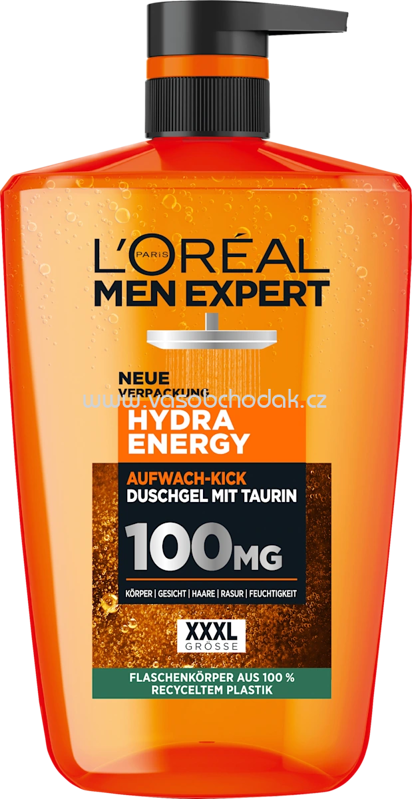 L'ORÉAL PARiS MEN EXPERT Duschgel Hydra Energy mit Taurin, Aufwach-Kick, 1.000 ml L'ORÉAL PARiS MEN EXPERT Duschgel Hydra Energy mit Taurin, Aufwach-Kick, 1.000 ml