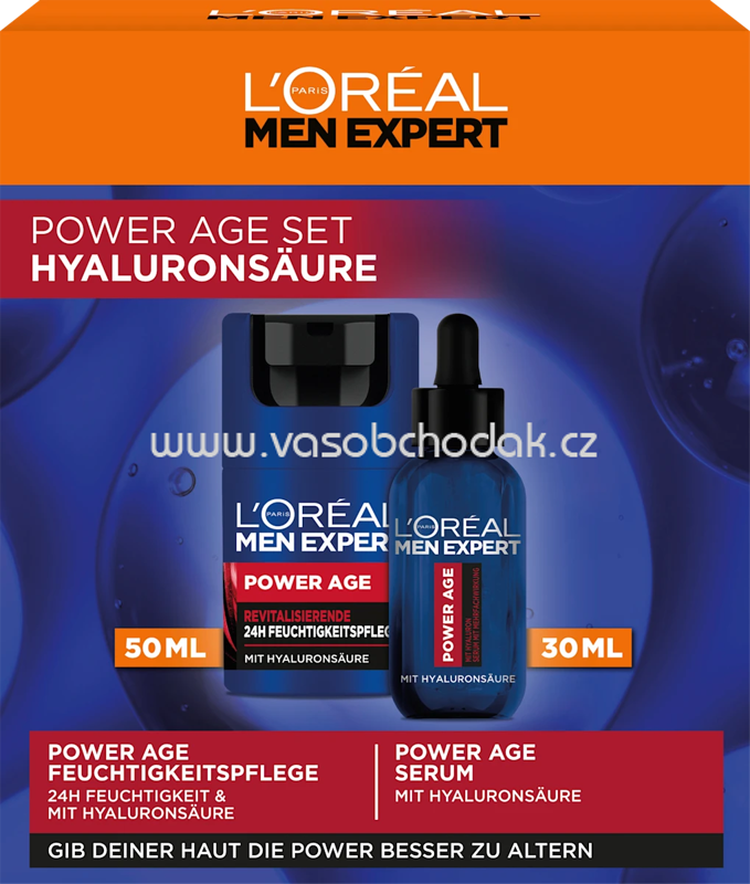 L'ORÉAL PARiS MEN EXPERT Geschenkset Power Age mit Hyaluronsäure 2tlg, 1 St L'ORÉAL PARiS MEN EXPERT Geschenkset Power Age mit Hyaluronsäure 2tlg, 1 St