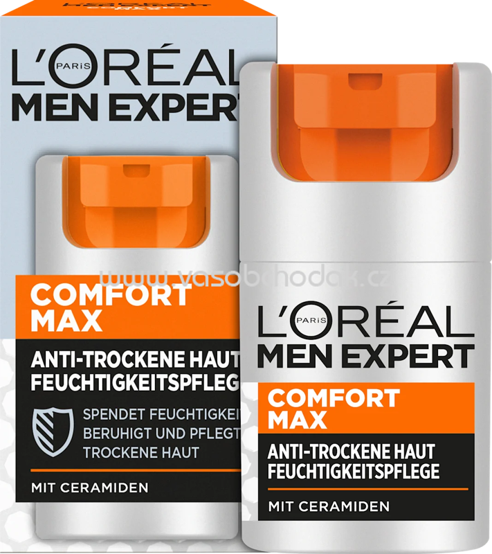 L'ORÉAL PARiS MEN EXPERT Gesichtscreme Comfort Max, Feuchtigkeitspflege mit Ceramiden, 50 ml L'ORÉAL PARiS MEN EXPERT Gesichtscreme Comfort Max, Feuchtigkeitspflege mit Ceramiden, 50 ml