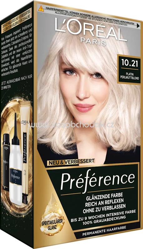 L'ORÉAL PARiS PRÉFÉRENCE Haarfarbe 10.21 Platin Perlmuttblond, 1 St