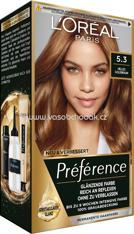 L'ORÉAL PARiS PRÉFÉRENCE Haarfarbe 5.3 Helles Goldbraun, 1 St L'ORÉAL PARiS PRÉFÉRENCE Haarfarbe 5.3 Helles Goldbraun, 1 St