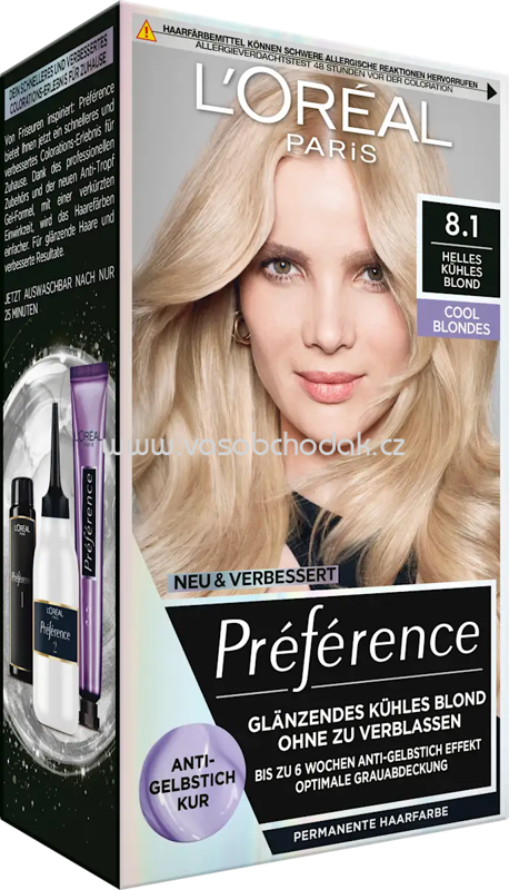 L'ORÉAL PARiS PRÉFÉRENCE Haarfarbe 8.1 Cool Blondes Helles Kühles Blond, 1 St L'ORÉAL PARiS PRÉFÉRENCE Haarfarbe 8.1 Cool Blondes Helles Kühles Blond, 1 St