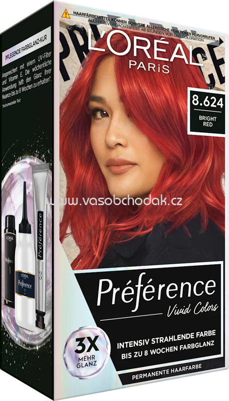 L'ORÉAL PARiS PRÉFÉRENCE Haarfarbe Vivid Colors 8.624 Bright Red, 1 St L'ORÉAL PARiS PRÉFÉRENCE Haarfarbe Vivid Colors 8.624 Bright Red, 1 St