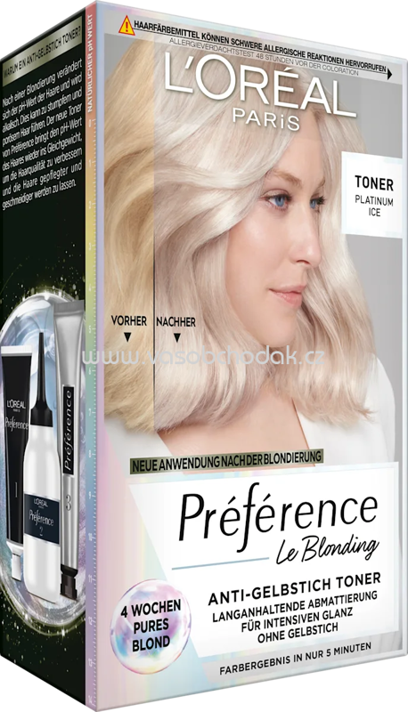 L'ORÉAL PARiS PRÉFÉRENCE Haartoner 01 Platinum Ice, 1 St L'ORÉAL PARiS PRÉFÉRENCE Haartoner 01 Platinum Ice, 1 St