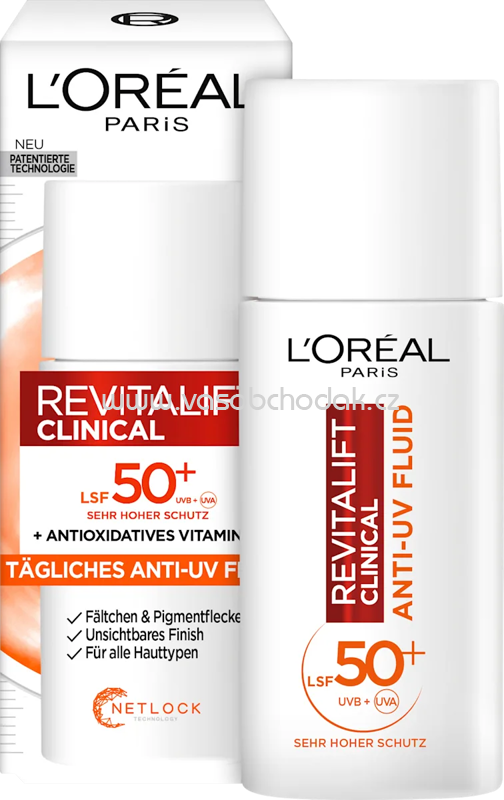 L'ORÉAL PARiS REVITALIFT Gesichtsfluid Revitalift Clinical, Vitamin C, LSF 50+, 50 ml