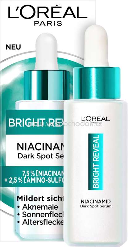 L'ORÉAL PARiS REVITALIFT Serum Bright Reveal Niacinamid Dark Spot, 30 ml L'ORÉAL PARiS REVITALIFT Serum Bright Reveal Niacinamid Dark Spot, 30 ml