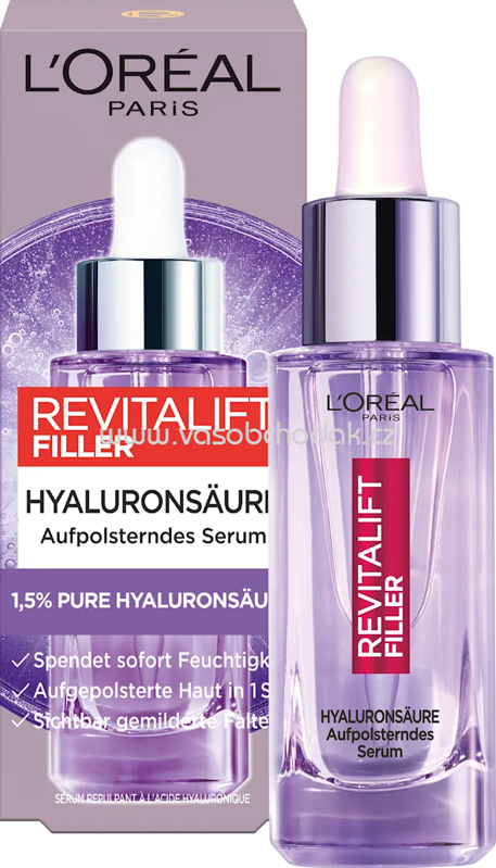 L'ORÉAL PARiS REVITALIFT Serum Revitalift Filler Anti Falten + Hyaluronsäure, 30 ml L'ORÉAL PARiS REVITALIFT Serum Revitalift Filler Anti Falten + Hyaluronsäure, 30 ml