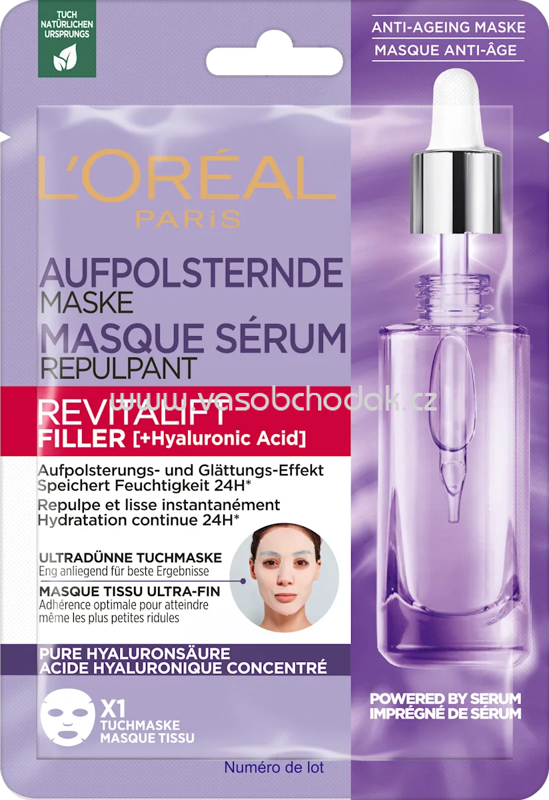 L'ORÉAL PARiS REVITALIFT Tuchmaske Revitalift Filler + Hyaluronsäure, 28 g L'ORÉAL PARiS REVITALIFT Tuchmaske Revitalift Filler + Hyaluronsäure, 28 g