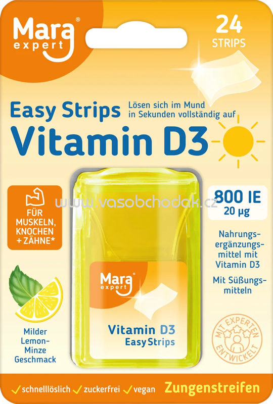 Mara Easy Strips Vitamin D3 Zungenstreifen, 24 St