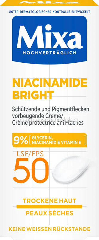 Mixa Pflegecreme Niacinamide Bright LSF 50, 50 ml Mixa Pflegecreme Niacinamide Bright LSF 50, 50 ml