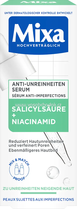Mixa Serum Anti-Unreinheiten, Niacinamide, 30 ml Mixa Serum Anti-Unreinheiten, Niacinamide, 30 ml