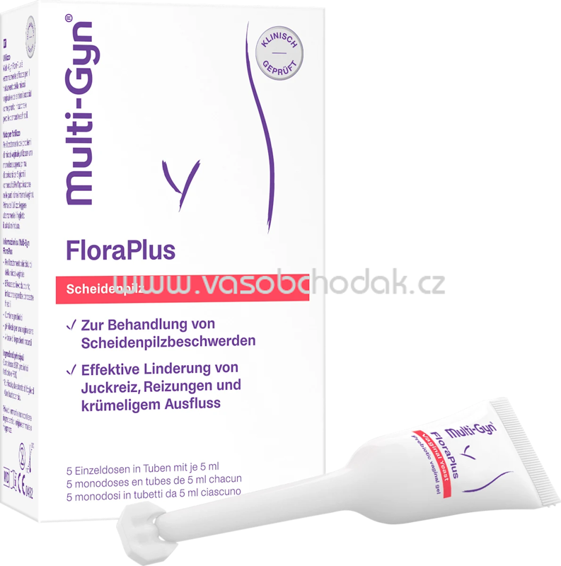 Multi-Gyn FloraPlus Vaginalgel Scheidenpilz 5 Applikatoren 5x5 ml, 25 ml Multi-Gyn FloraPlus Vaginalgel Scheidenpilz 5 Applikatoren 5x5 ml, 25 ml