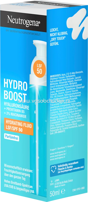 Neutrogena Fluid Hydro Boost Hydrating LSF 50, 50 ml Neutrogena Fluid Hydro Boost Hydrating LSF 50, 50 ml