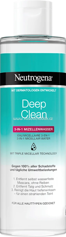 Neutrogena Mizellenwasser Deep Clean 3in1, 400 ml Neutrogena Mizellenwasser Deep Clean 3in1, 400 ml
