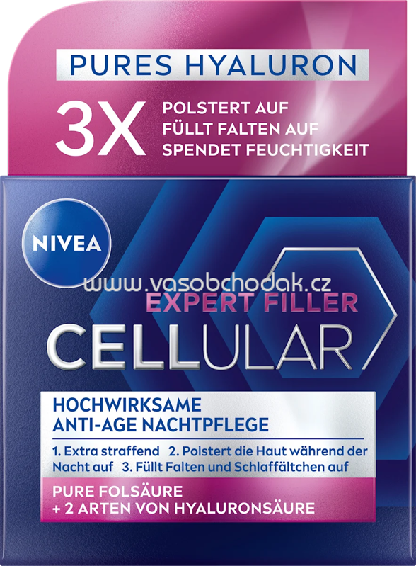 NIVEA Anti Age Nachtcreme Cellular Expert Filler, 50 ml NIVEA Anti Age Nachtcreme Cellular Expert Filler, 50 ml