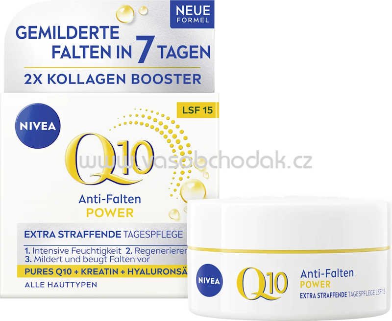 NIVEA Anti Falten Gesichtscreme Q10 Power LSF 15, 50 ml