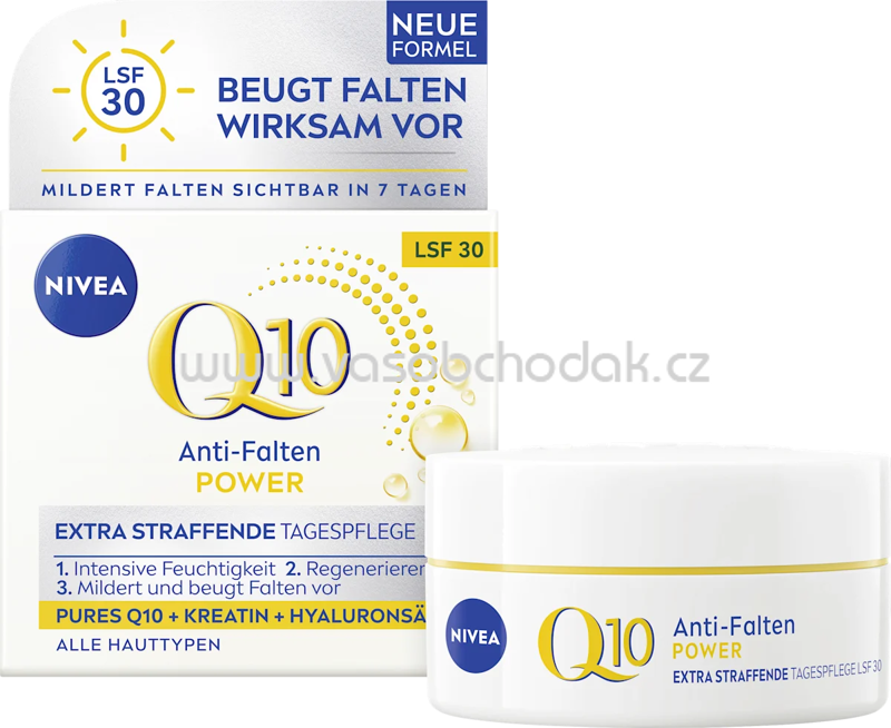 NIVEA Anti Falten Gesichtscreme Q10 Power LSF 30, 50 ml NIVEA Anti Falten Gesichtscreme Q10 Power LSF 30, 50 ml