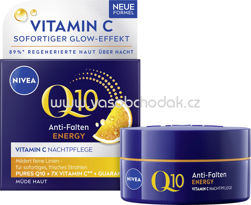 NIVEA Anti Falten Nachtcreme Q10 Energy, 50 ml NIVEA Anti Falten Nachtcreme Q10 Energy, 50 ml