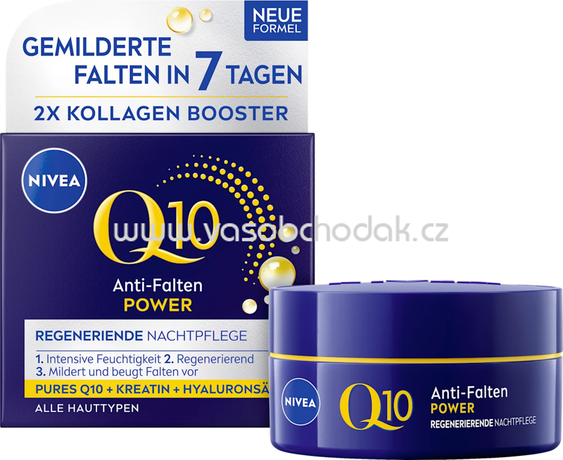 NIVEA Anti Falten Nachtcreme Q10 Power, 50 ml NIVEA Anti Falten Nachtcreme Q10 Power, 50 ml