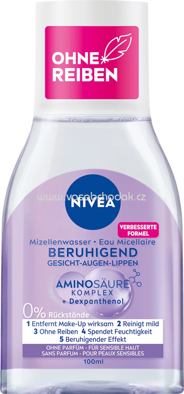 NIVEA Mizellenwasser beruhigend Reisegröße, 100 ml