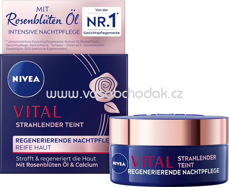 NIVEA Nachtcreme Vital strahlender Teint, 50 ml