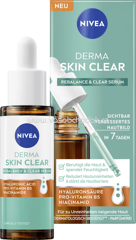 NIVEA Serum Derma Skin Clear Rebalance & Clear, 30 ml NIVEA Serum Derma Skin Clear Rebalance & Clear, 30 ml