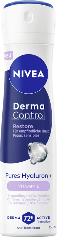 NIVEA Antitranspirant Deospray Derma Control Restore, 150 ml