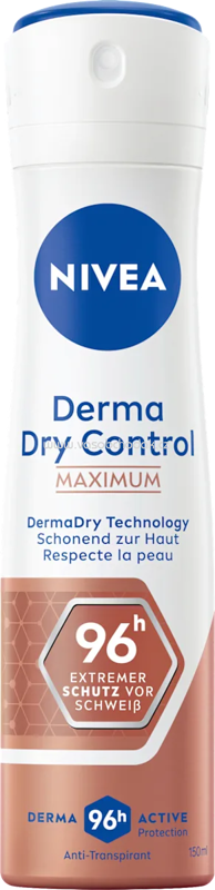 NIVEA Antitranspirant Deospray Derma Dry Control Maximum, 150 ml