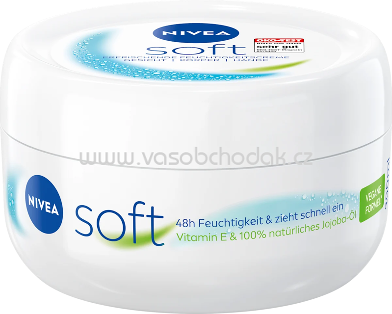 NIVEA Feuchtigkeitscreme soft im Tiegel, 200 ml