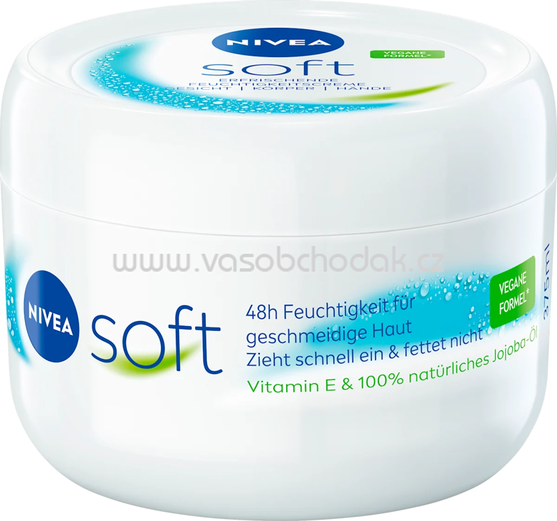 NIVEA Feuchtigkeitscreme soft im Tiegel, 375 ml NIVEA Feuchtigkeitscreme soft im Tiegel, 375 ml