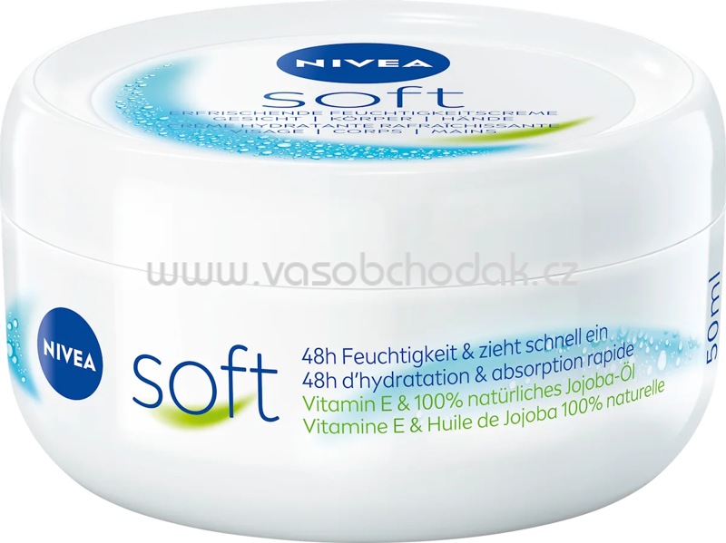 NIVEA Feuchtigkeitscreme soft im Tiegel, 50 ml
