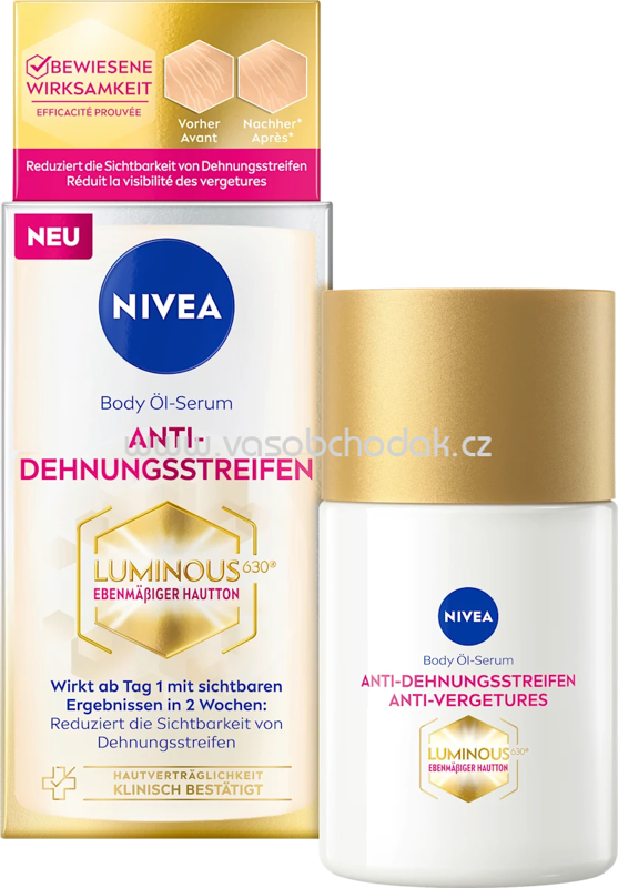 NIVEA Körperöl Luminous Anti-Dehnungsstreifen, 100 ml