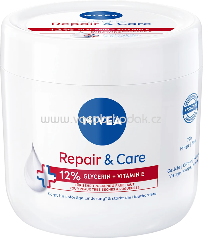 NIVEA Pflegecreme Repair & Care Intensive, 400 ml NIVEA Pflegecreme Repair & Care Intensive, 400 ml