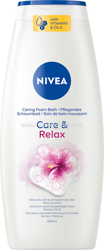 NIVEA Schaumbad Care & Relax, 650 ml