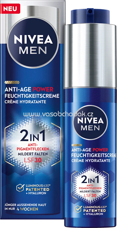 NIVEA MEN Anti Age Feuchtigkeitscreme Power LSF 30, 50 ml NIVEA MEN Anti Age Feuchtigkeitscreme Power LSF 30, 50 ml