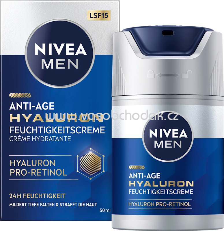 NIVEA MEN Anti Aging Gesichtscreme Hyaluron, 50 ml NIVEA MEN Anti Aging Gesichtscreme Hyaluron, 50 ml