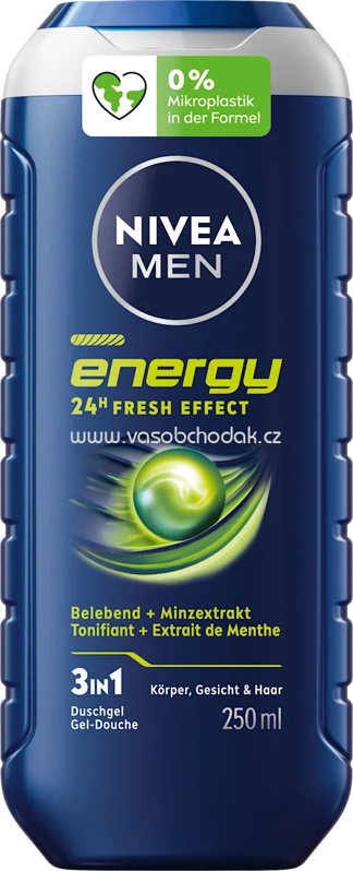 NIVEA MEN Duschgel Energy 3in1, 250 ml NIVEA MEN Duschgel Energy 3in1, 250 ml