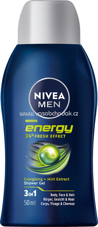 NIVEA MEN Duschgel Energy 3in1, Reisegröße, 50 ml NIVEA MEN Duschgel Energy 3in1, Reisegröße, 50 ml