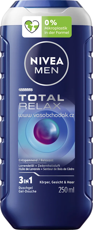 NIVEA MEN Duschgel Total Relax 3in1, 250 ml NIVEA MEN Duschgel Total Relax 3in1, 250 ml