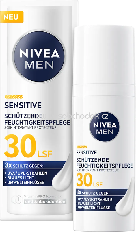 NIVEA MEN Feuchtigkeitscreme sensitive LSF 30, 50 ml NIVEA MEN Feuchtigkeitscreme sensitive LSF 30, 50 ml
