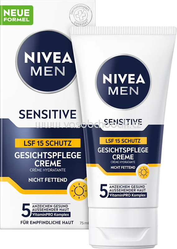 NIVEA MEN Gesichtscreme sensitive, LSF 15, 75 ml NIVEA MEN Gesichtscreme sensitive, LSF 15, 75 ml