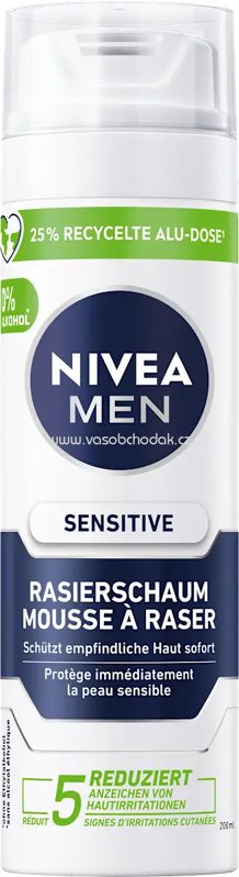 NIVEA MEN Rasierschaum Sensitive, 200 ml NIVEA MEN Rasierschaum Sensitive, 200 ml