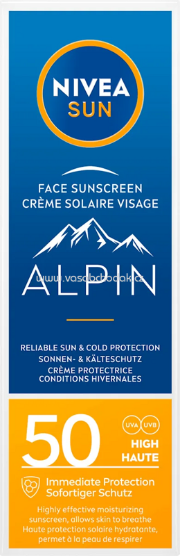 NIVEA SUN Sonnencreme Gesicht Alpin LSF 50, 50 ml NIVEA SUN Sonnencreme Gesicht Alpin LSF 50, 50 ml